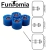 4 Stück FunTomia® Longboard/Skateboard Rollen (Big Wheels) in 70x51mm 86A inkl. Mach1® Kugellager und Metall Spacer (Blau mit 80A Rollenhärte, 70mm Durchmesser / 51mm Laufflächenbreite) - 