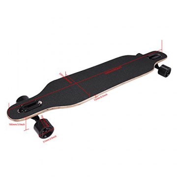Ancheer Longboard Skateboard Board Cruiser-Komplettboard mit ABEC-9 High Speed Kugellager ,103x25x10cm - 
