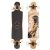 Apollo Longboard Hinano Black & White, Bambus Komplettboard, Twin-Tip Drop-Through Freeride Skaten Cruiser Board -