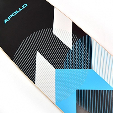 Apollo Longboard Matei Komplettboard mit High Speed ABEC Kugellagern, Drop Through Freeride Skaten Cruiser Board - 
