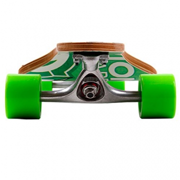 FunTomia® Longboard Skateboard Board Skaten Cruiser Komplettboard mit ABEC-11 High Speed Kugellager T-Tool (Modell Drop Down - Farbe Grün Totenkopf+T-Tool) - 