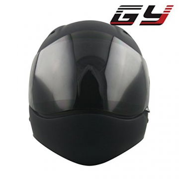 GY RENNFAHRER volles Gesicht Professioneller Longboard-Helm Abhang-Helm Extremsport-Kopfschutzhelm schwarz (schwarz, S/M) - 
