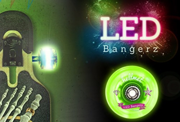 Hellmet LED Bangerz - LED Longboard Rollen - LED Longboard Wheels - NEU - Neon Grün - 