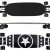 Longboard Racing Board 96 cm lang schwarz mit Stern weiß ABEC-7 Kugellager -