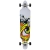 Longboard von [pro.tec] (104 x 23 x 9.5 cm) - ABEC 7-Kugellager - Skateboard / Dropped Through/ Freeride Board / Cruising Board / Retro Board - Farbe: grau - schwarz - gelb - 