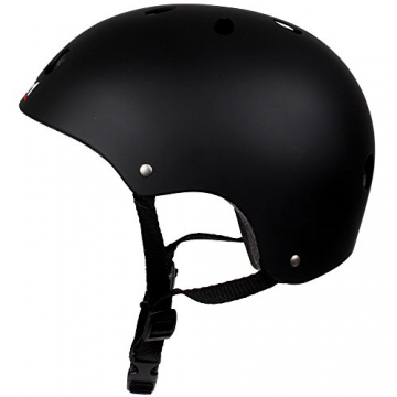 Mach1® Helm Skaterhelm, Fahrradhelm, BMX-Helm, Inliner-Helm für Skater (Schwarz-matt, 51-54cm (S)) - 