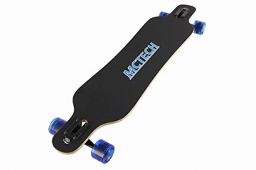 MCTECH 41 Zoll Longboard Retro Skateboard Cruiser Board Funboard Fancy Board Komplettboard Mit ABEC-9 High Speed Kugellager (Feuer & Hai) - 