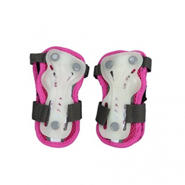 SymbolLife Schonerset Kinder Schutzausrüstung Knie Elbow Handgelenk Pad Set für Skate, Skateboard, Roller Skate, BMX und anderen Extreme Sports, Groesse S, Pink - 